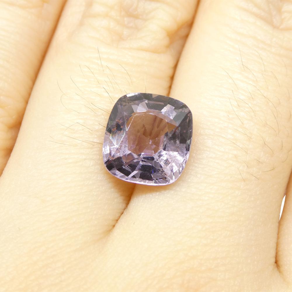 4.06ct Spinello viola rettangolare a cuscino dalla Birmania in vendita 8