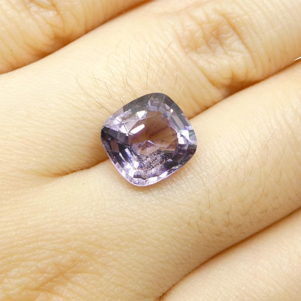 4.06ct Spinello viola rettangolare a cuscino dalla Birmania in vendita 9
