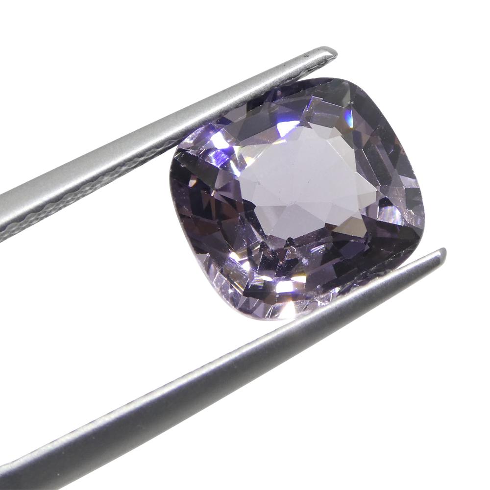 4.06ct Spinello viola rettangolare a cuscino dalla Birmania In condizioni Nuovo in vendita a Toronto, Ontario