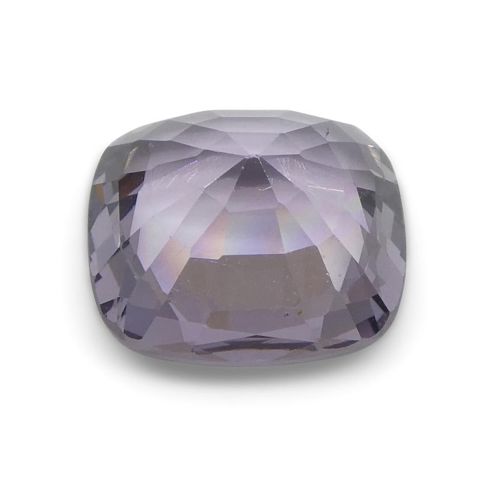 4.06ct Spinello viola rettangolare a cuscino dalla Birmania in vendita 5