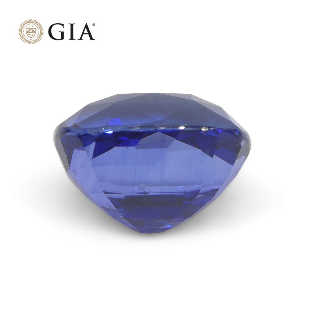 4.07 Carat Cushion Vivid Intense Royal Blue Sapphire GIA Certified Sri Lanka 5