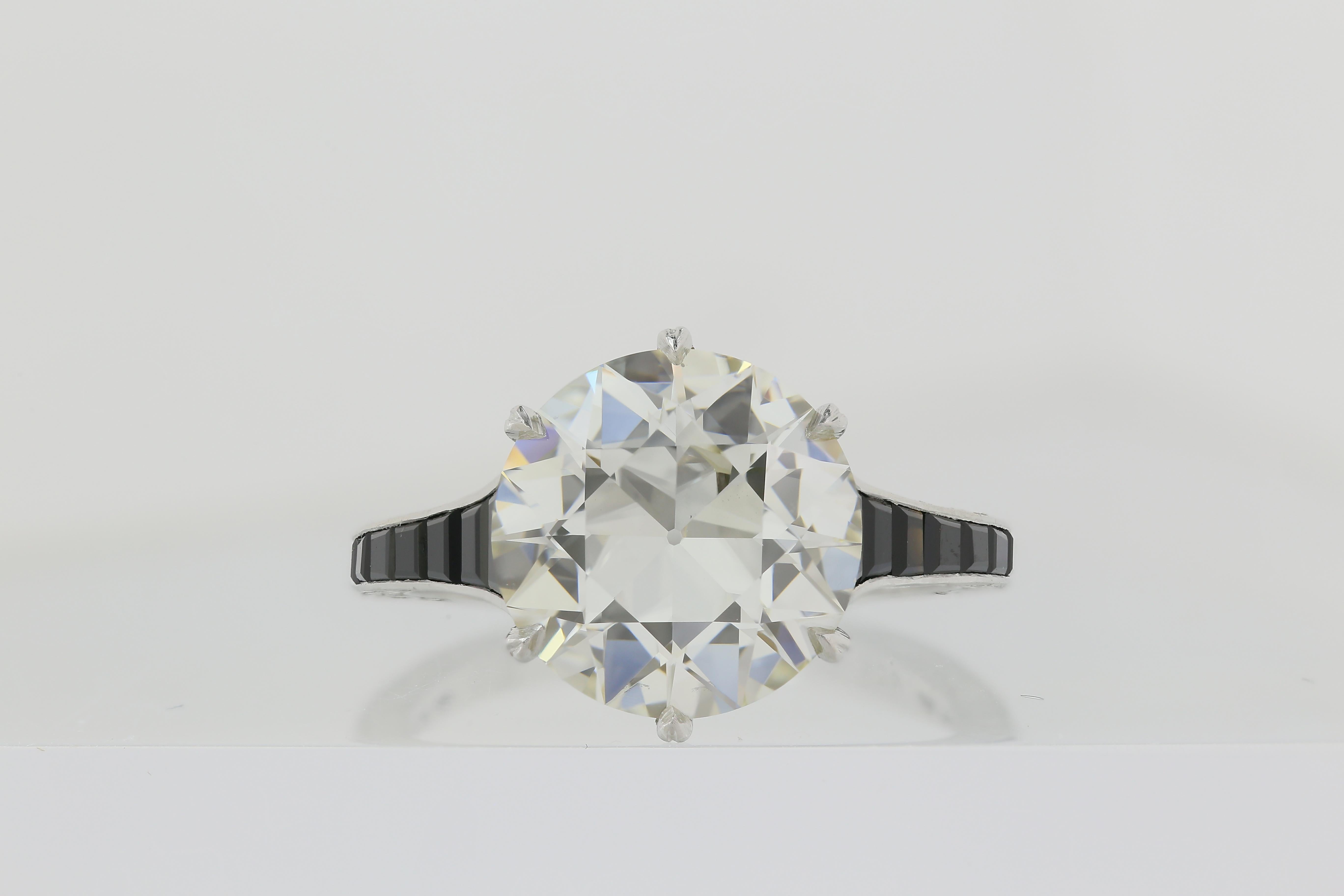 4.07 Carat Old European Diamond K VS1 Edwardian Ring In Excellent Condition For Sale In Chestnut Hill, MA