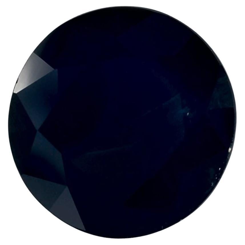 4.07 Ct Blue Sapphire Round Loose Gemstone