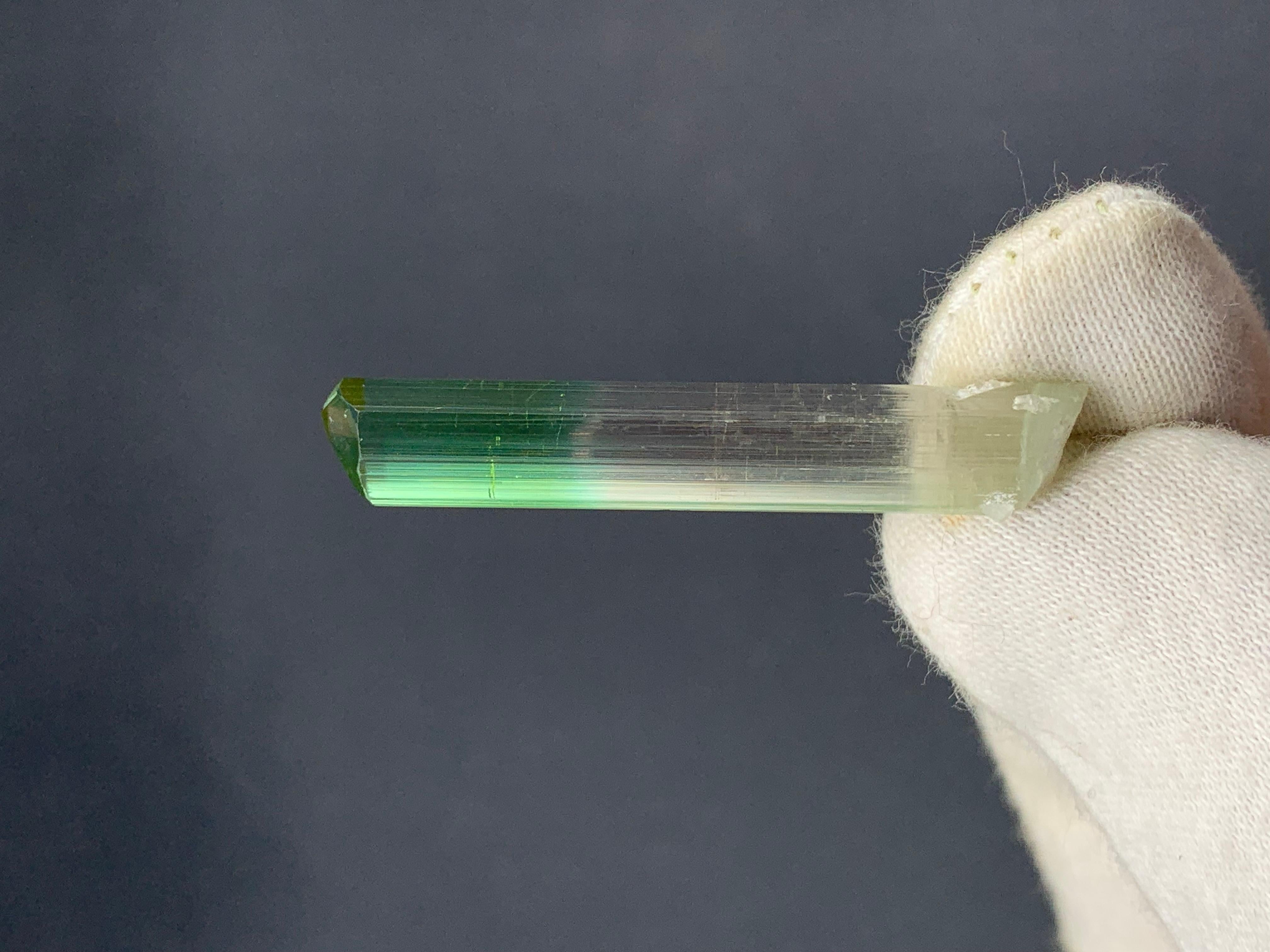 4,07 grammi di grazioso cristallo naturale di tormalina bi-colore in vendita 3