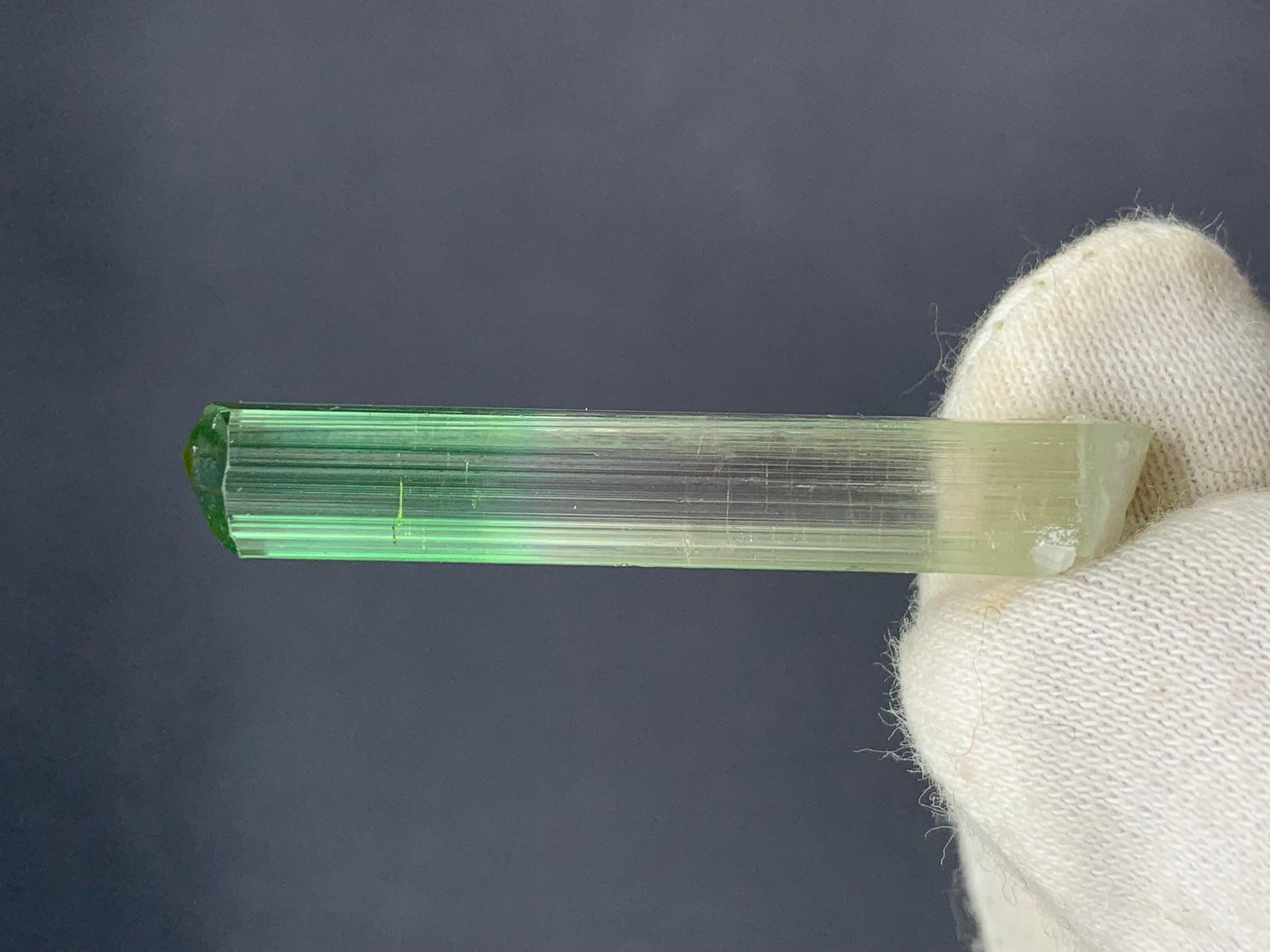 4,07 grammi di grazioso cristallo naturale di tormalina bi-colore in vendita 2