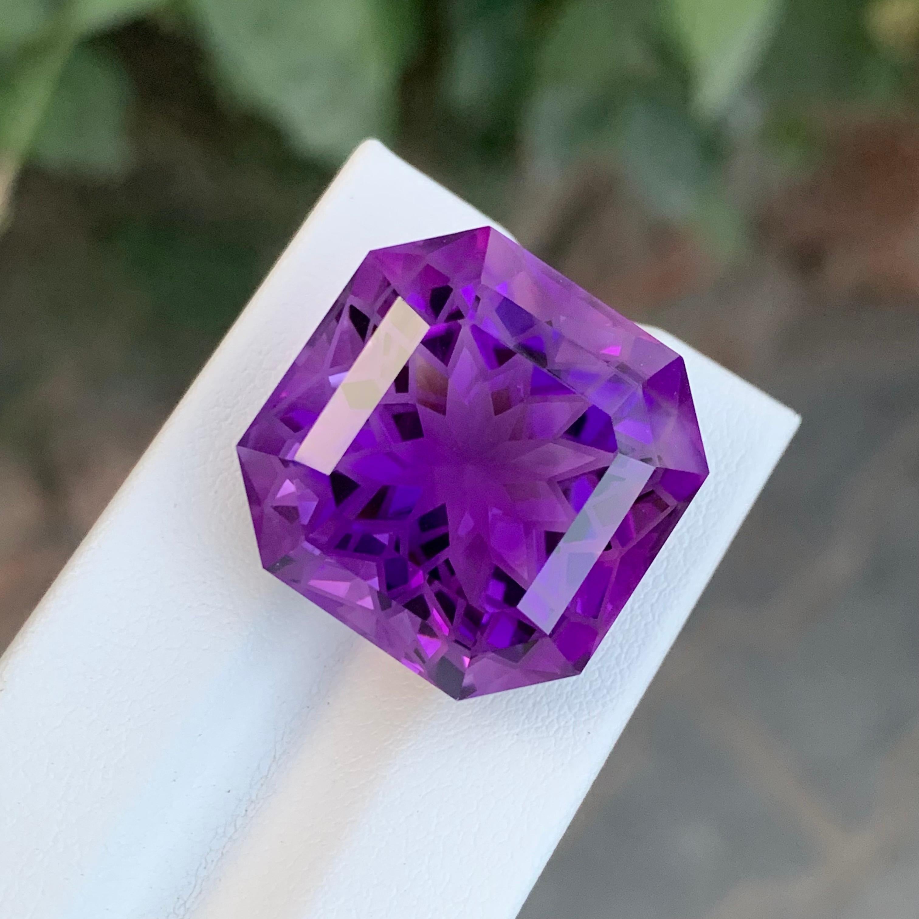 40.70 Carat Natural Loose Amethyst Square Shape Gemstone (Améthyste en vrac de forme carrée) Neuf - En vente à Peshawar, PK