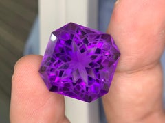 40.70 Carats Loose Natural Amethyst Flower Cut
