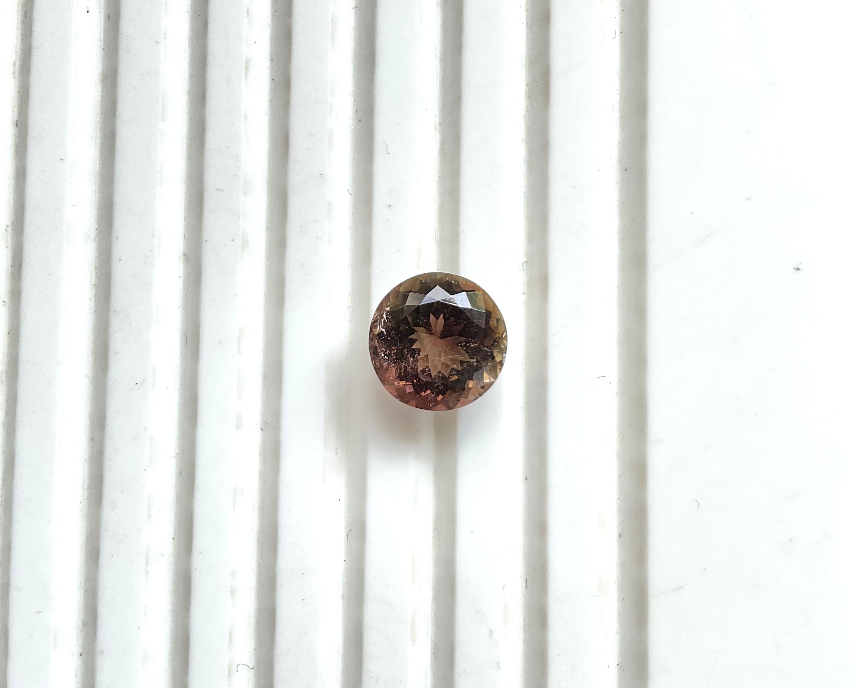 4.08 Carat Brown Tourmaline Round Faceted Cut Stone For Jewelry Natural Gemstone

Gemstone - Tourmaline
Weight - 4.08 Carats
Shape - Round
Size -  10 MM
Pieces - 1