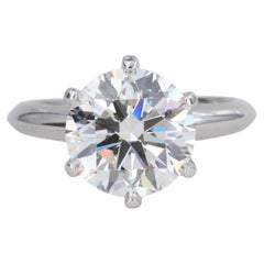 4.08 Carat I VS1 Tiffany & Co. Platinum Solitaire Engagement Ring