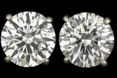 Boucles d'oreilles diamant rond de 4,08 carats Brilliante -   Terre naturelle extraite
