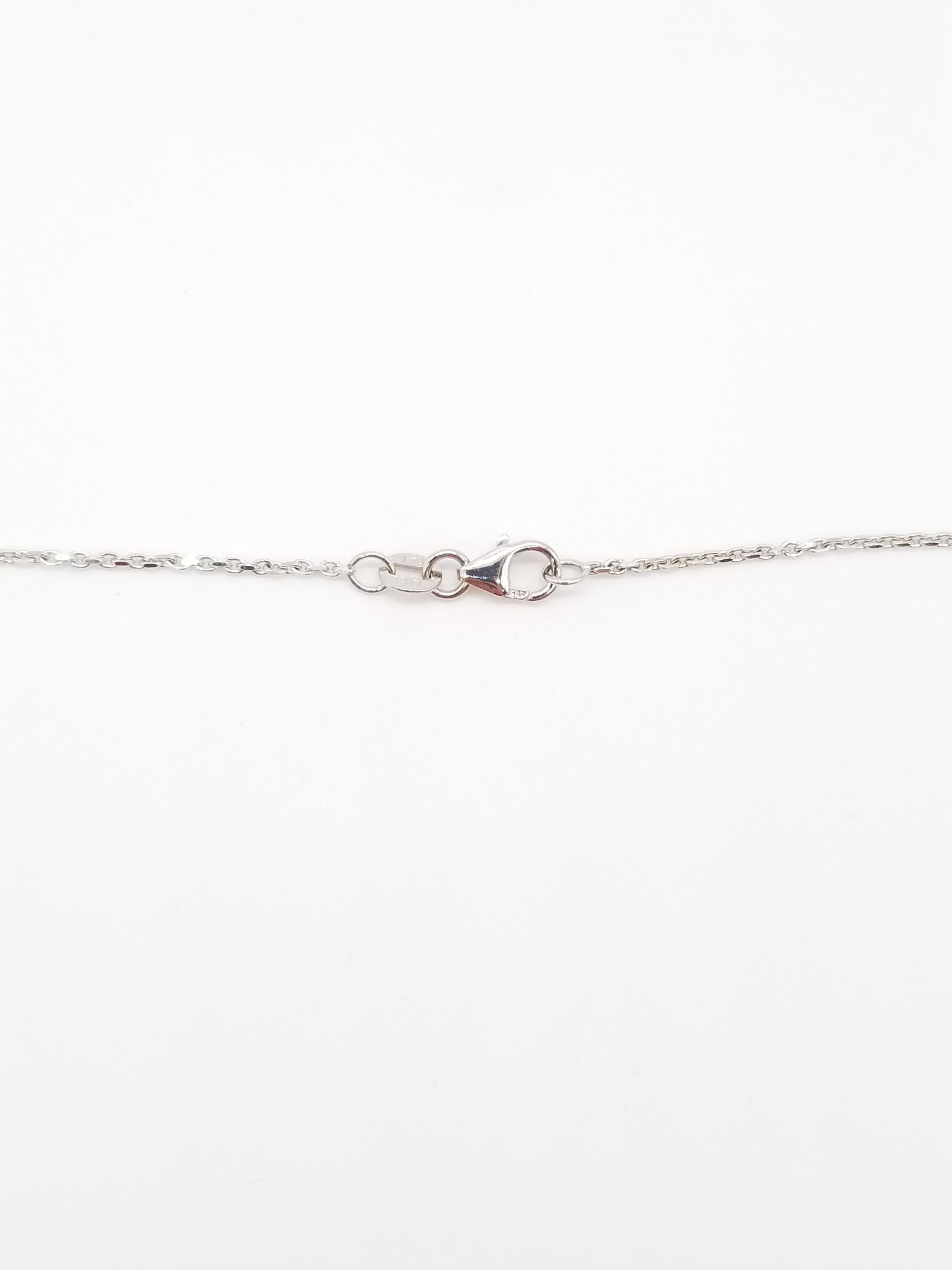 4.08 Ctw Mini Diamant Tennis Necklace 14 Karat White Gold 22'' (collier de tennis) Pour femmes en vente