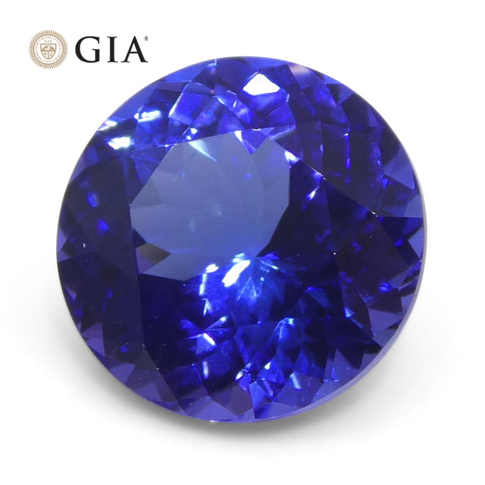 4.08ct Round Violet-Blue Tanzanite GIA Certified Tanzania   For Sale 5