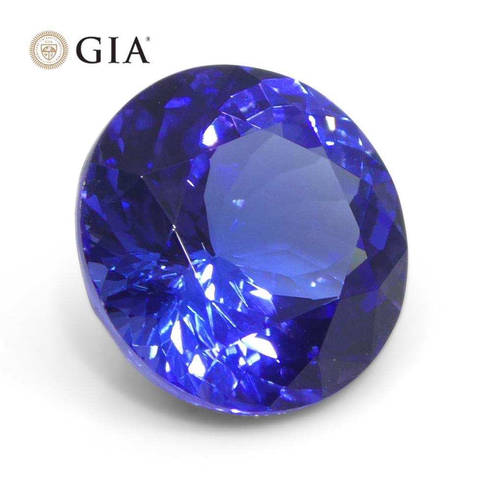 4.08ct Round Violet-Blue Tanzanite GIA Certified Tanzania   For Sale 6