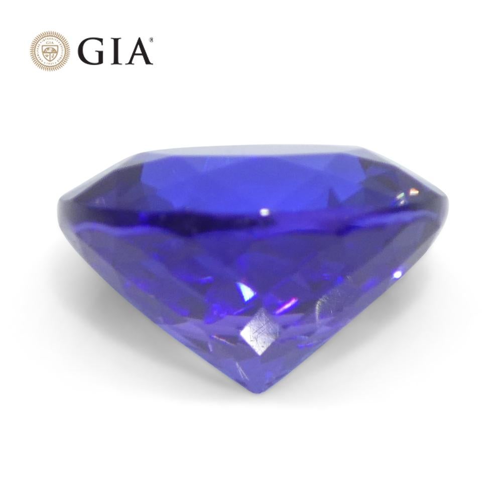 4.08ct Round Violet-Blue Tanzanite GIA Certified Tanzania For Sale 7