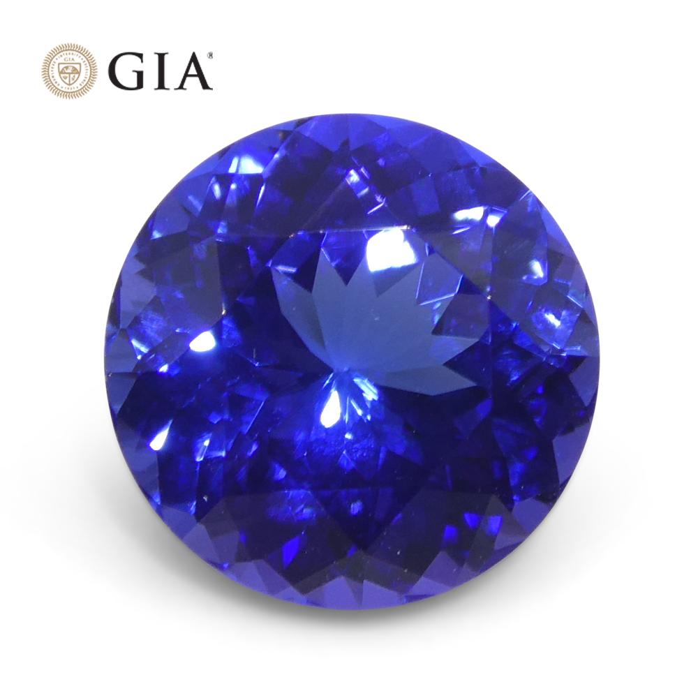 4.08ct Round Violet-Blue Tanzanite GIA Certified Tanzania   For Sale 2