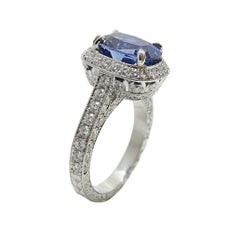 4.09 Carat No Heat Sapphire Ceylon Ring
