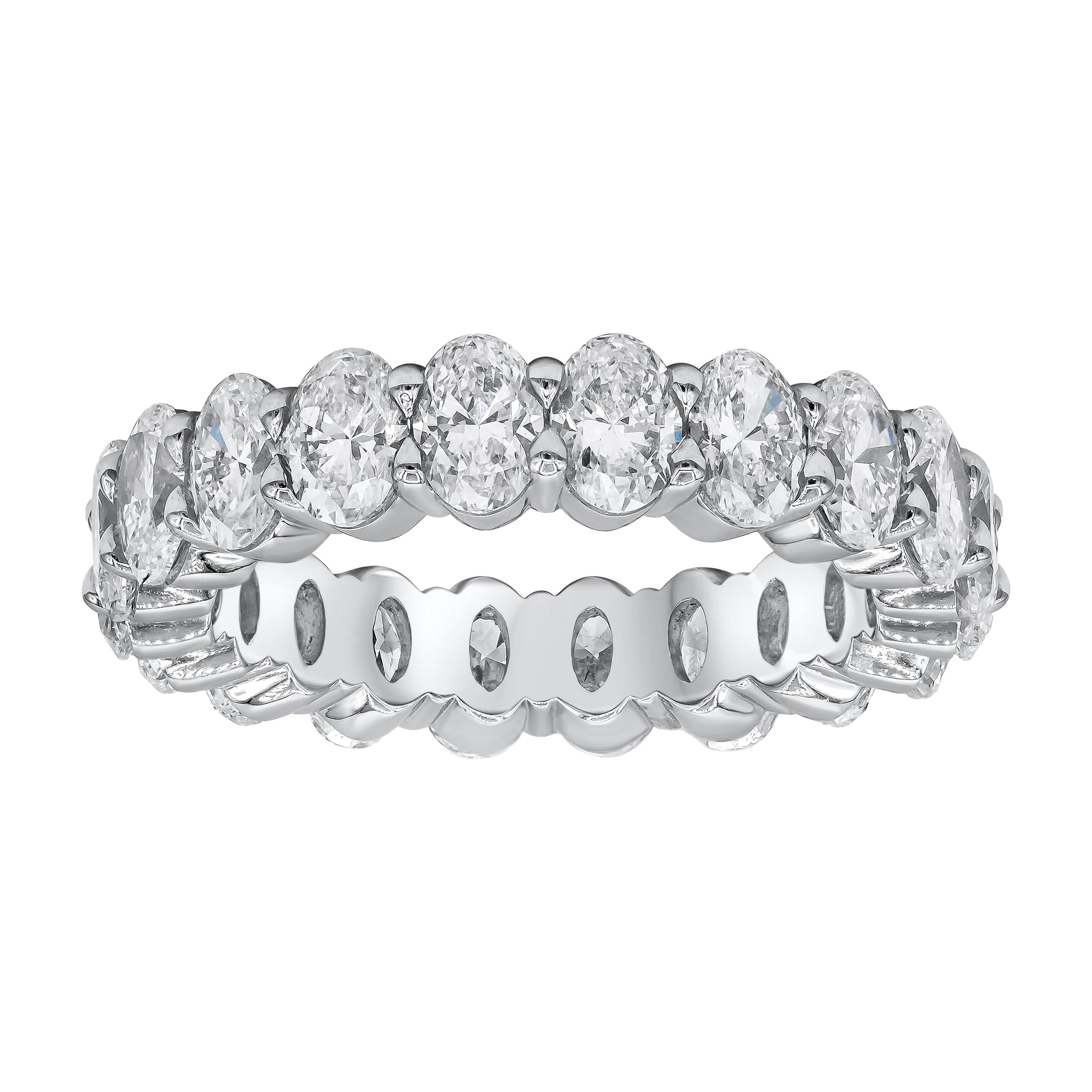 Roman Malakov 2.82 Carat Total Oval Cut Diamond Eternity Wedding Band Roman Malakov 2.82 Carat Total Oval Cut Diamond Eternity Wedding Band