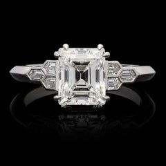 4.09 Carat Round Brilliant Statement Brilliant White 14K White Gold
