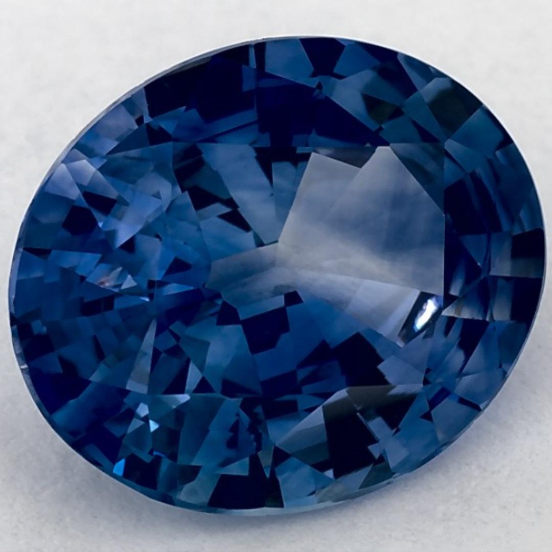 4.09 Karat Blauer Saphir Oval Loser Edelstein (Ovalschliff) im Angebot