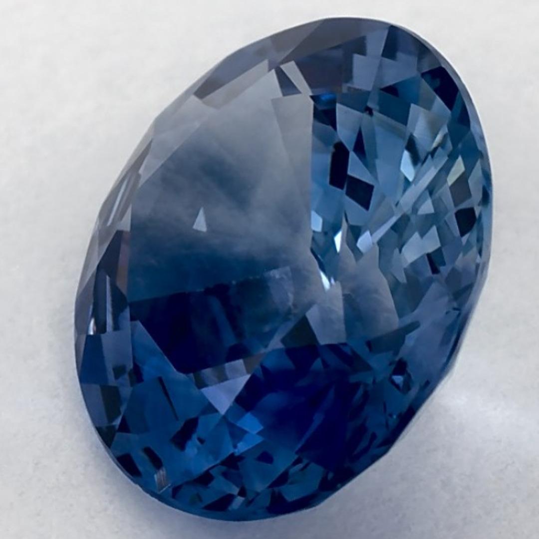 4.09 Karat Blauer Saphir Oval Loser Edelstein Damen im Angebot