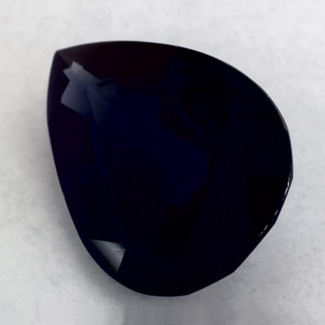 Taille poire 4.09 Ct Blue Sapphire Pear Loose Gemstone (pierre précieuse en vrac) en vente