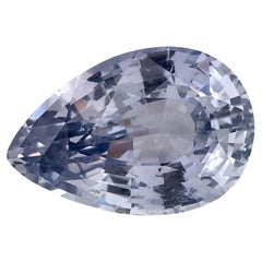 4.09 carati di zaffiro blu a forma di pera sciolto