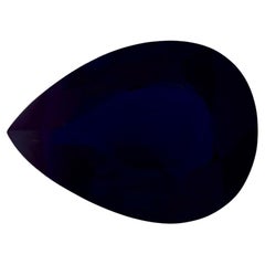 4.09 carati di zaffiro blu a forma di pera sciolto
