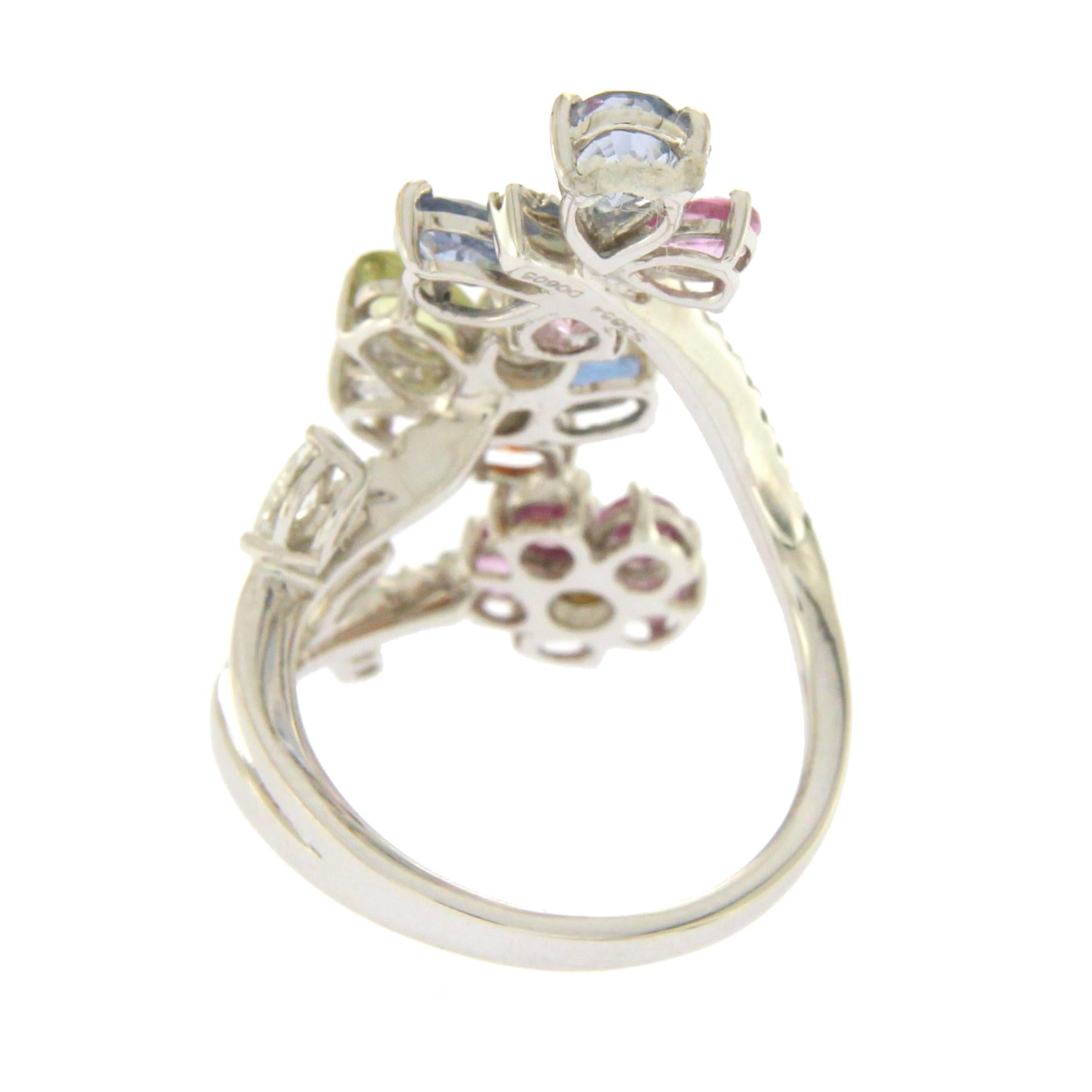 lab created white sapphire rings