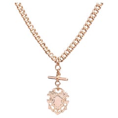 Chaîne de 40 cm édouardienne en or 9 carats poinçonnée 1904