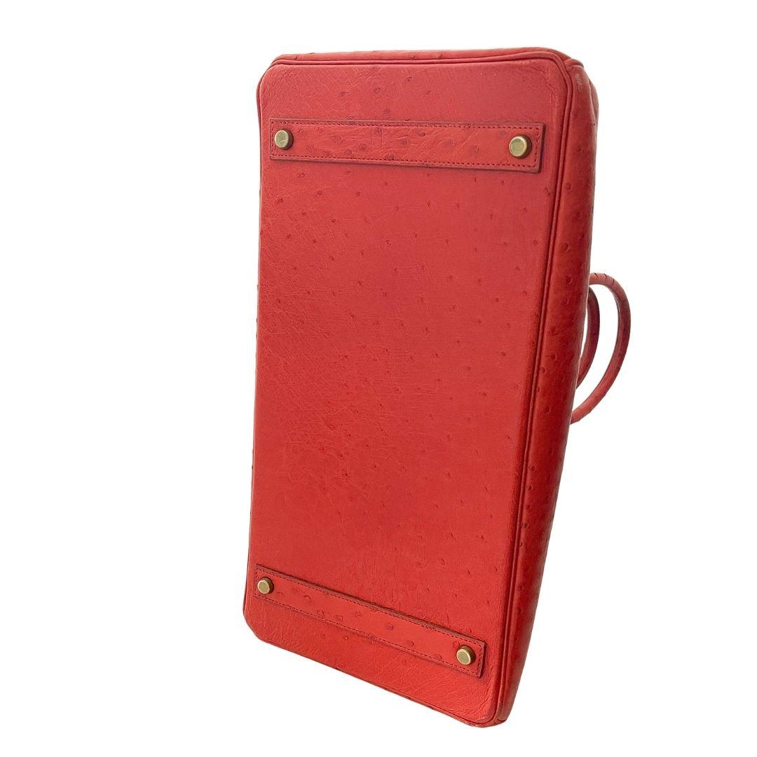 40cm Rare Red (rougue) Ostrich Hermes Birkin Handbag  3