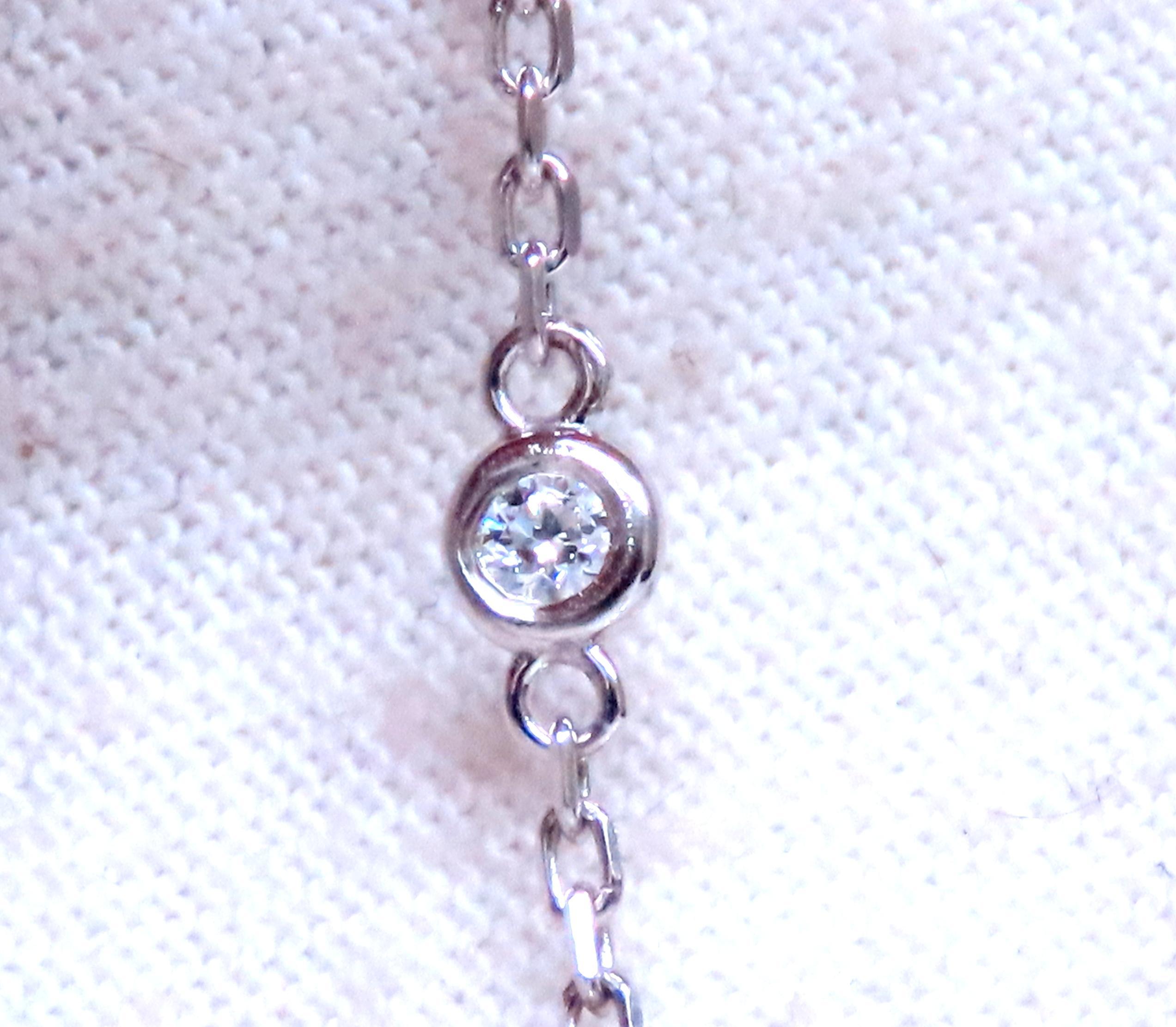 Modern 40ct Natural Aquamarine Diamond Yard Necklace 54115 For Sale