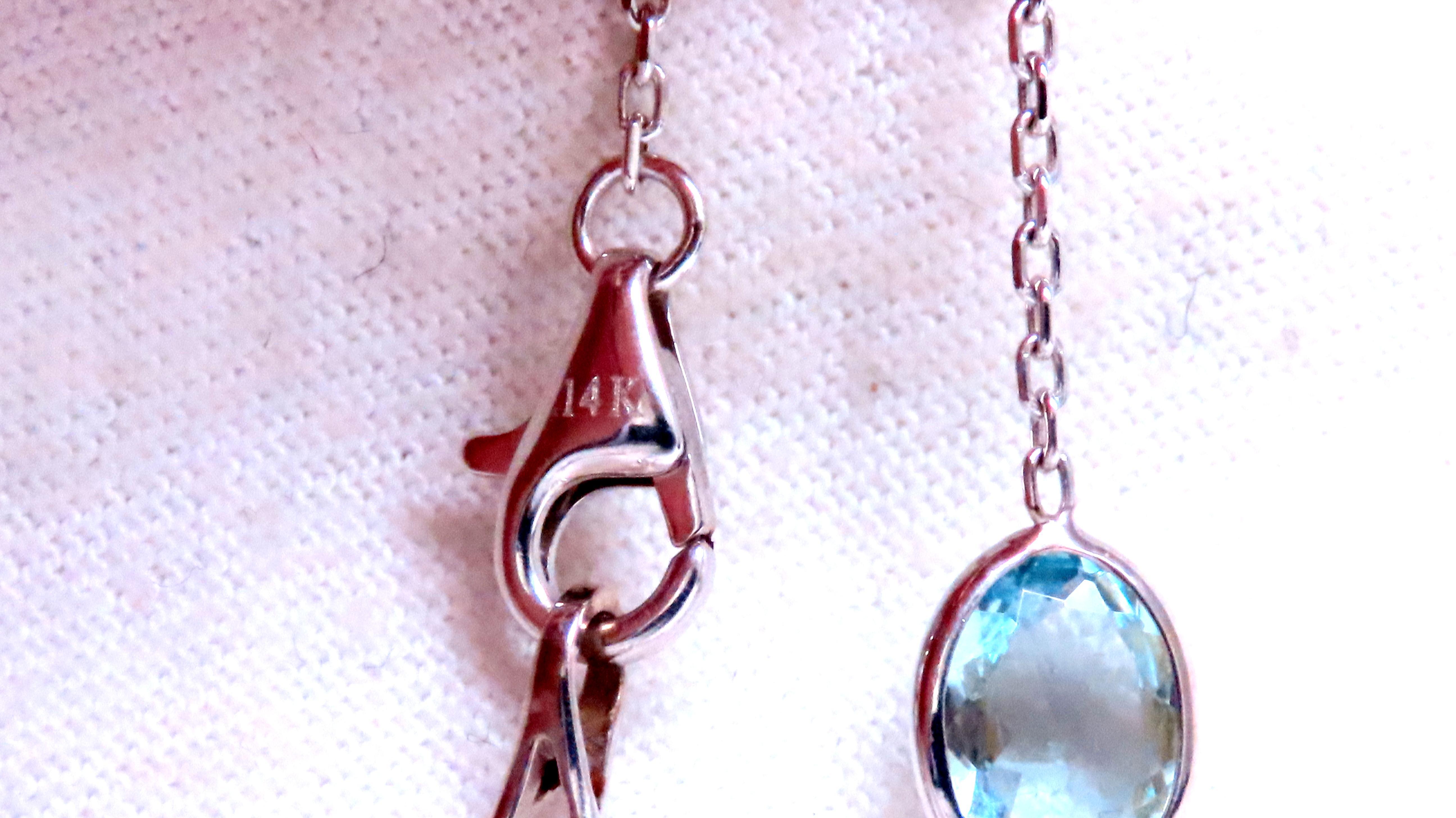 40ct Natural Aquamarine Diamond Yard Necklace 54115 In New Condition For Sale In New York, NY
