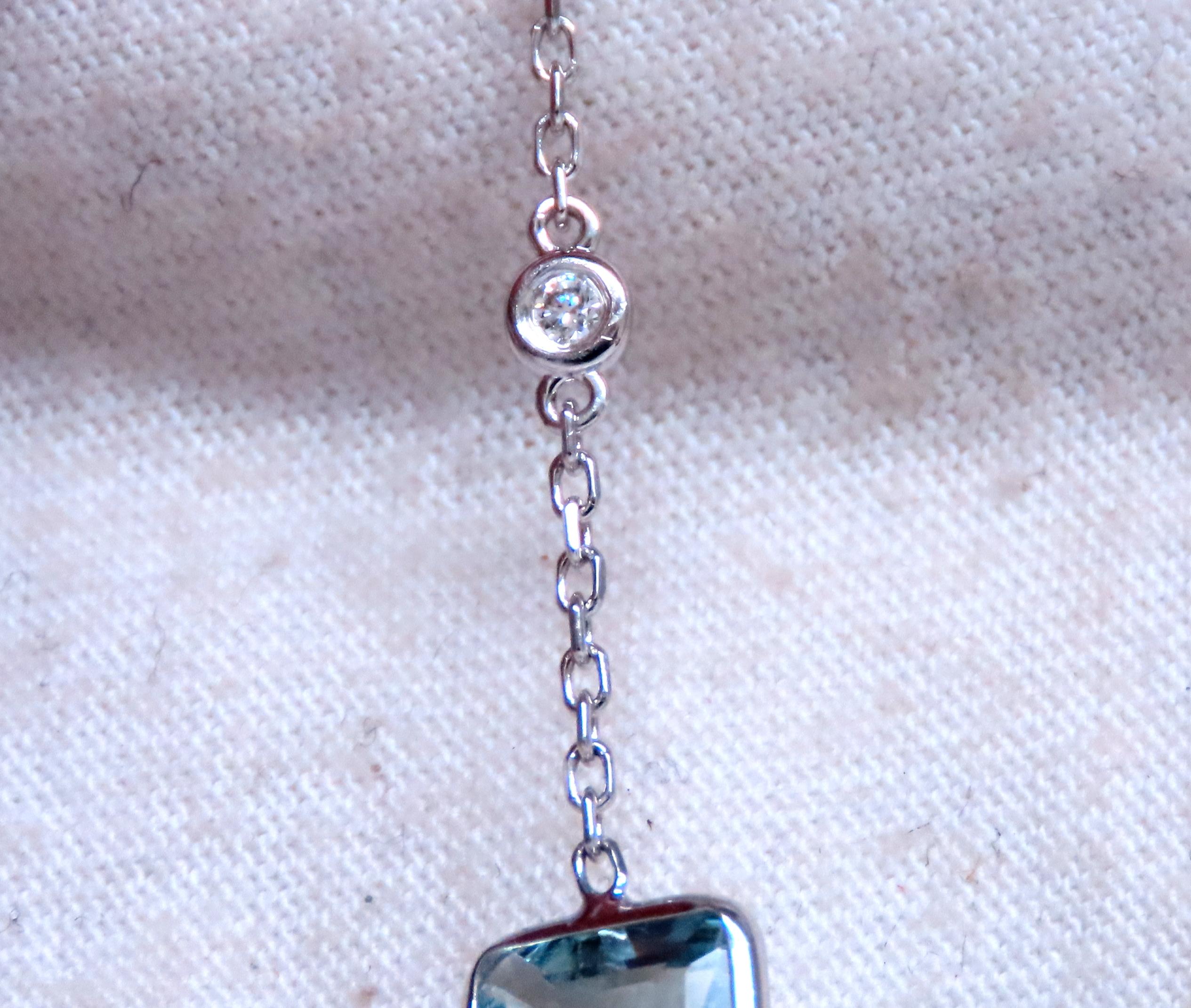 40ct Natural Aquamarine Yard Necklace 14kt 12511 Neuf - En vente à New York, NY