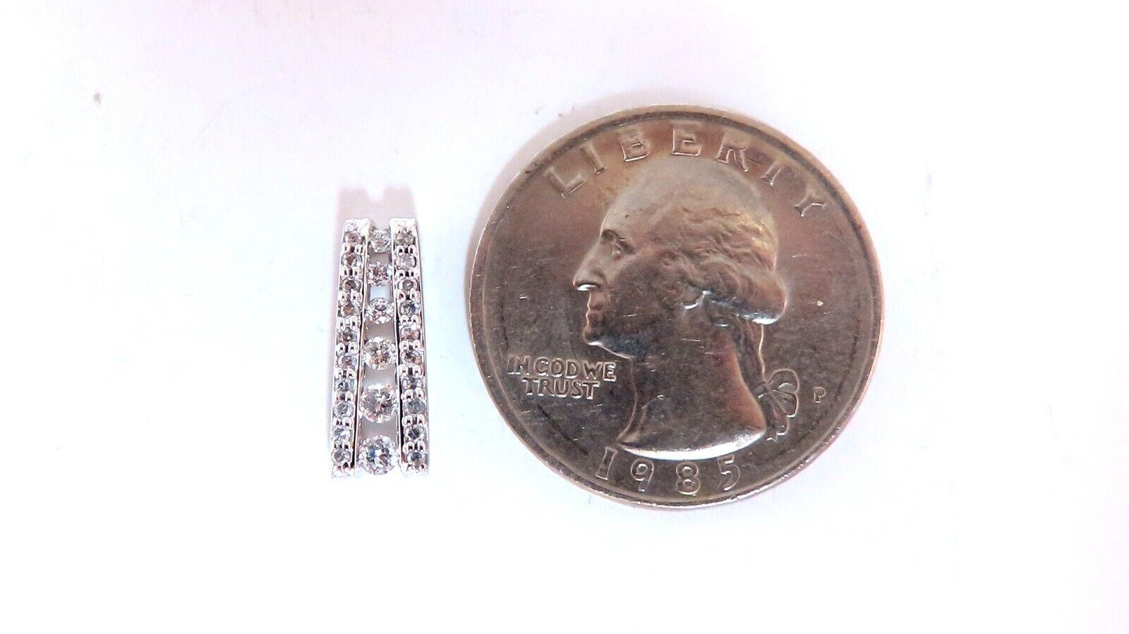 Taille ronde Diamants ronds naturels de 0,40ct Pendentif Zen Mid en or 14kt en vente