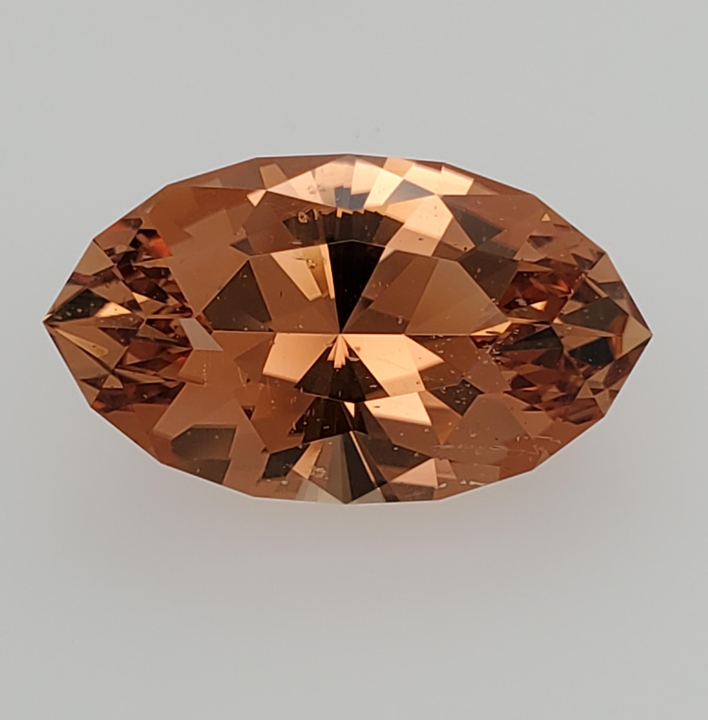 40+ct Topazio ucraino naturale da arancione a arancione fumé, dal colore mutevole! In condizioni Nuovo in vendita a Methuen, MA