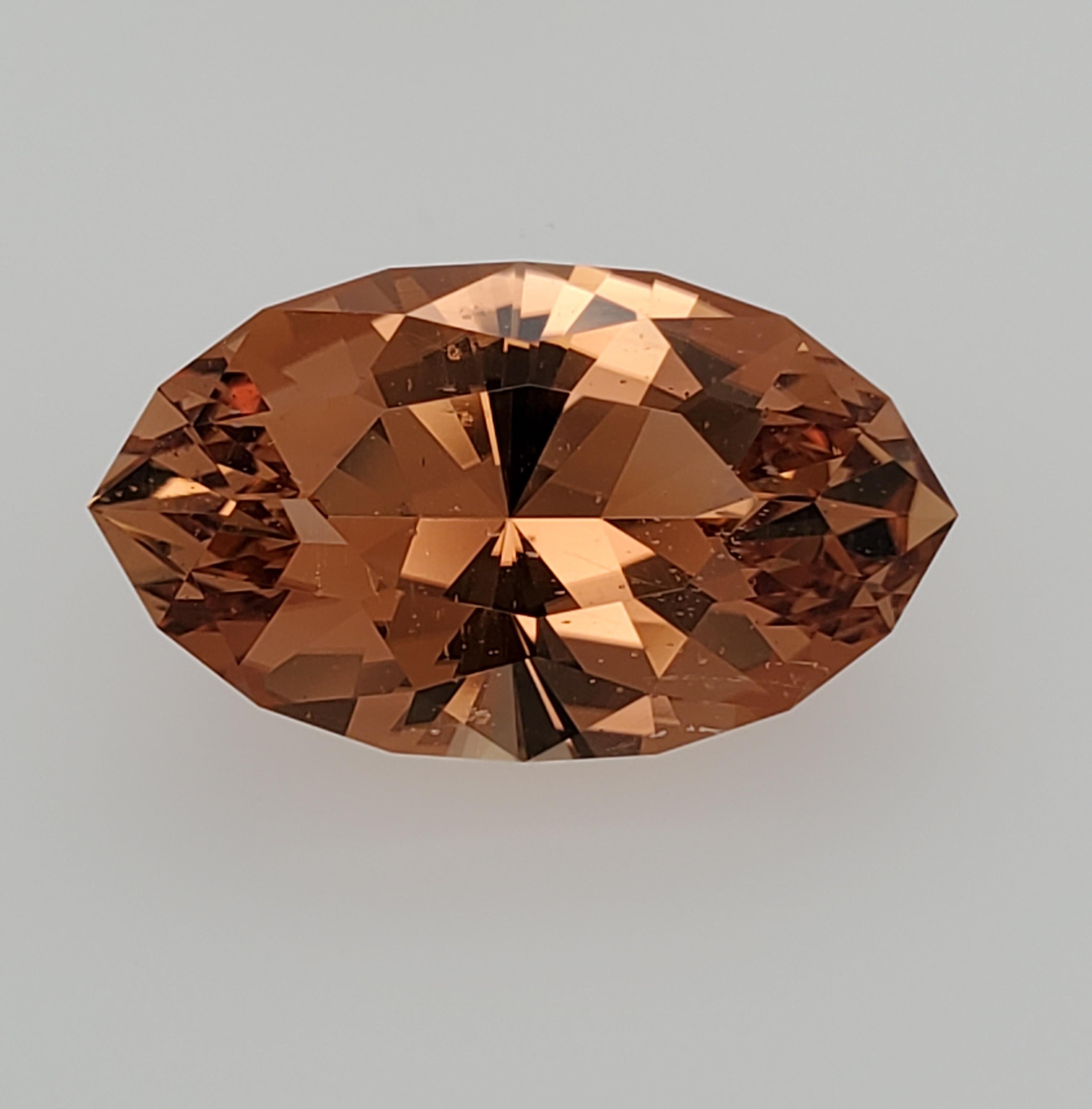 da uomo o donna 40+ct Topazio ucraino naturale da arancione a arancione fumé, dal colore mutevole! in vendita