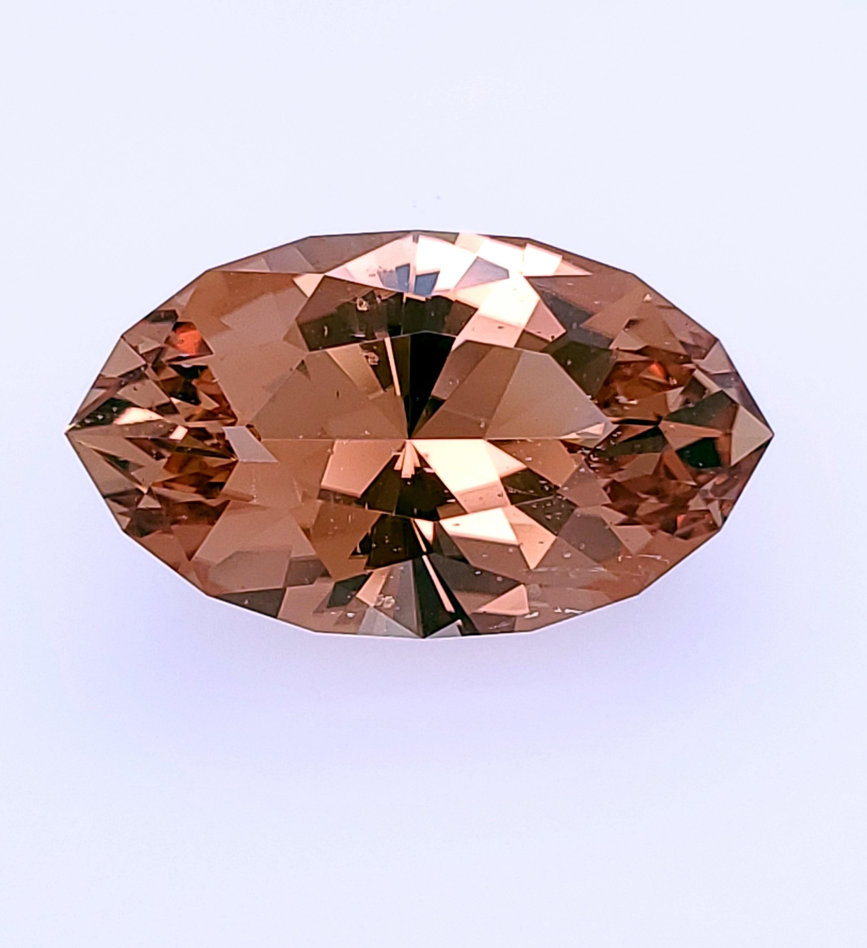 40+ct Topazio ucraino naturale da arancione a arancione fumé, dal colore mutevole! in vendita 2