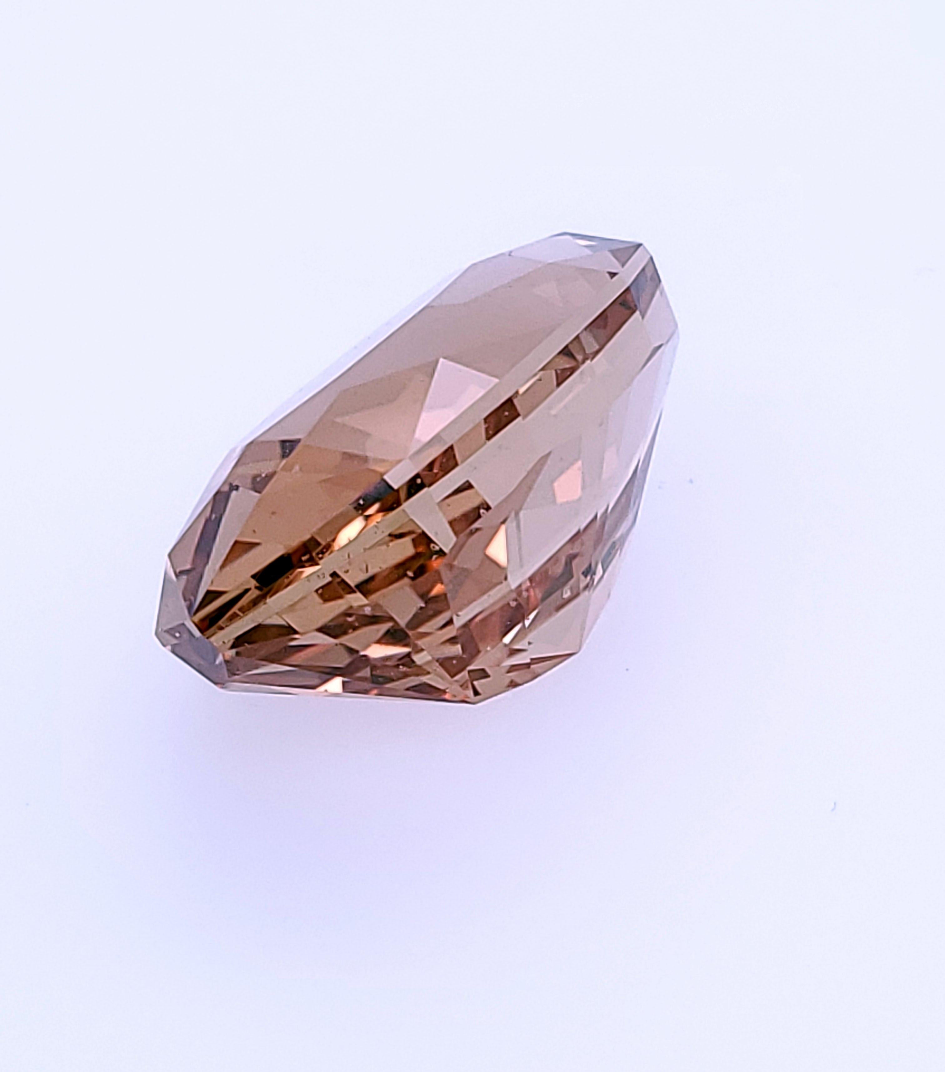 40+ct Topazio ucraino naturale da arancione a arancione fumé, dal colore mutevole! in vendita 3