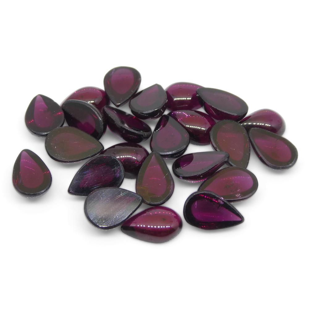40ct Pyrope-Almandine Pear Cabochon Purple Rhodolite Garnet from Mozambique Whol For Sale 3