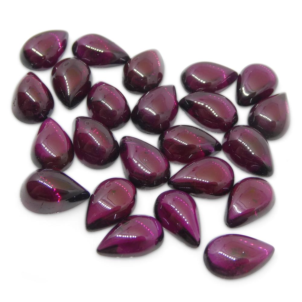 40ct Pyrope-Almandine Pear Cabochon Purple Rhodolite Garnet from Mozambique Whol For Sale 4