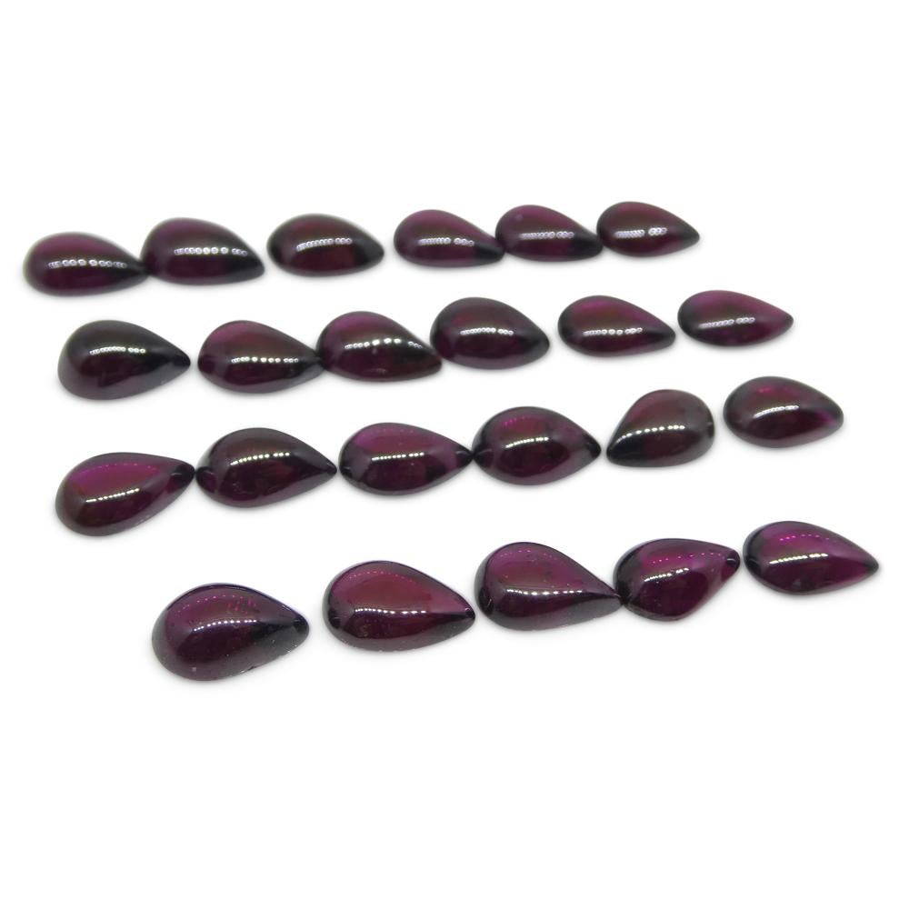 40ct Pyrope-Almandine Pear Cabochon Purple Rhodolite Garnet from Mozambique Whol For Sale 5