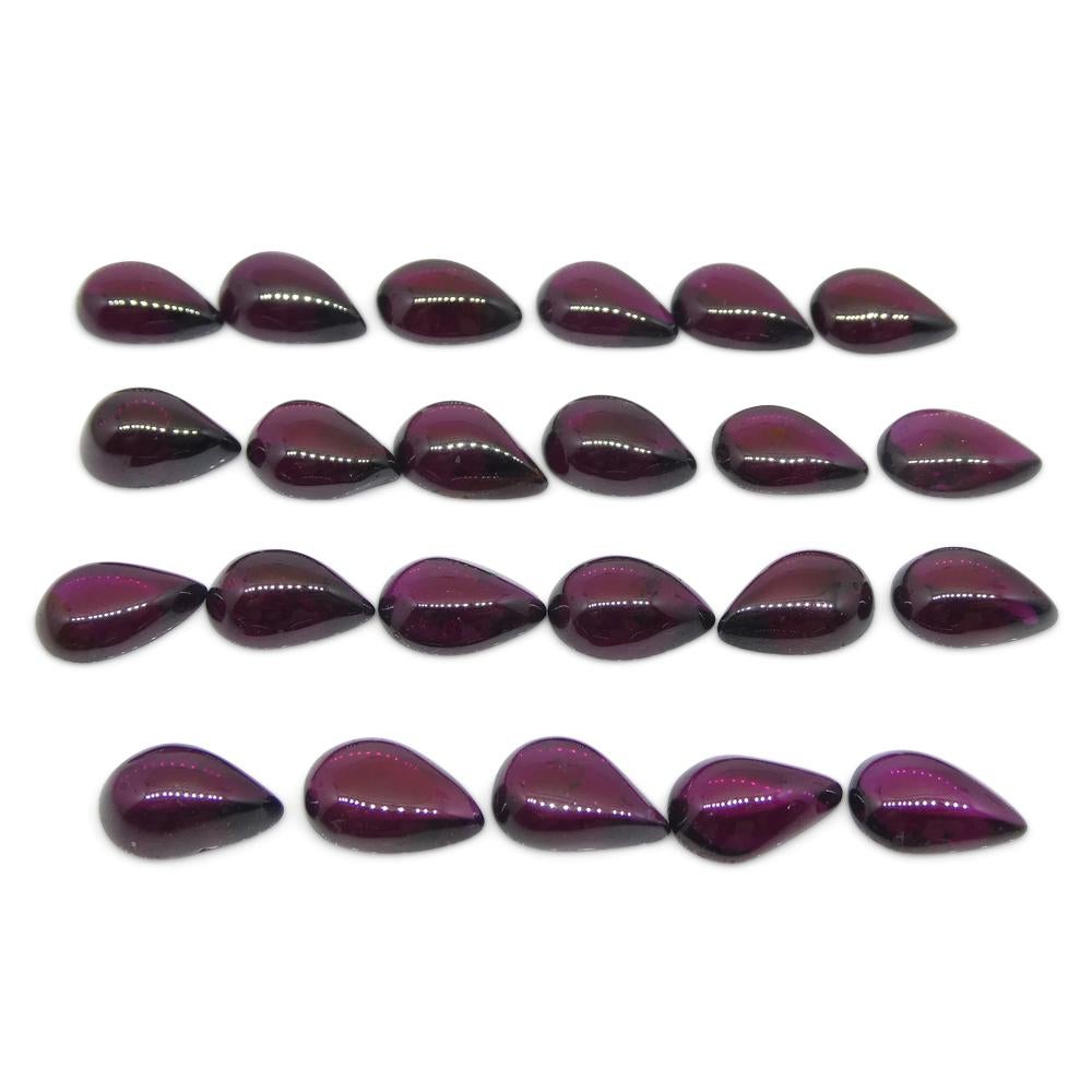 Brilliant Cut 40ct Pyrope-Almandine Pear Cabochon Purple Rhodolite Garnet from Mozambique Whol For Sale