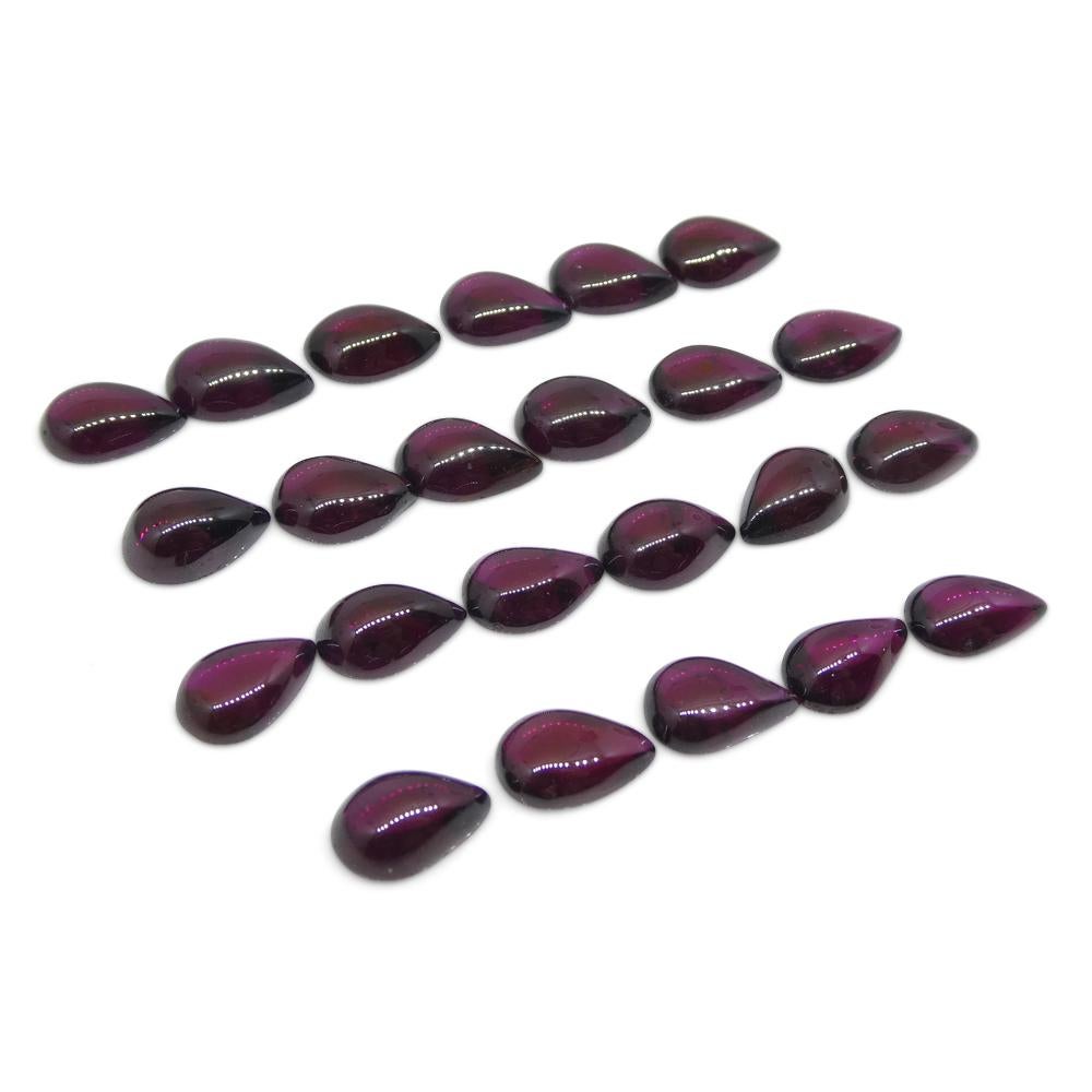 40ct Pyrope-Almandine Pear Cabochon Purple Rhodolite Garnet from Mozambique Whol In New Condition For Sale In Toronto, Ontario