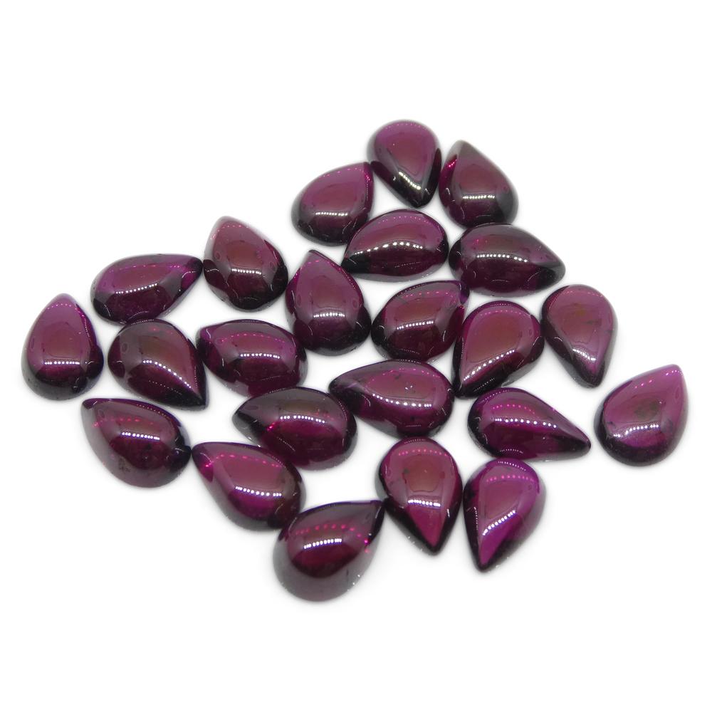 40ct Pyrope-Almandine Pear Cabochon Purple Rhodolite Garnet from Mozambique Whol For Sale 2