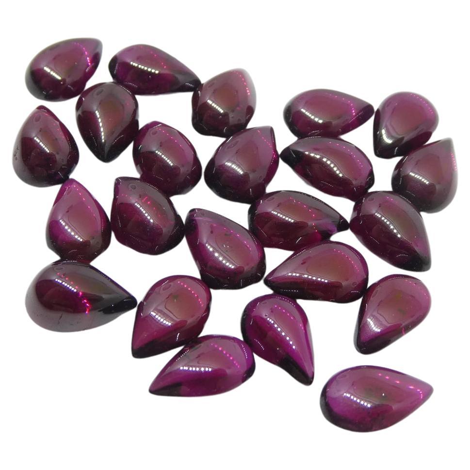 40ct Pyrope-Almandine Pear Cabochon Purple Rhodolite Garnet from Mozambique Whol For Sale