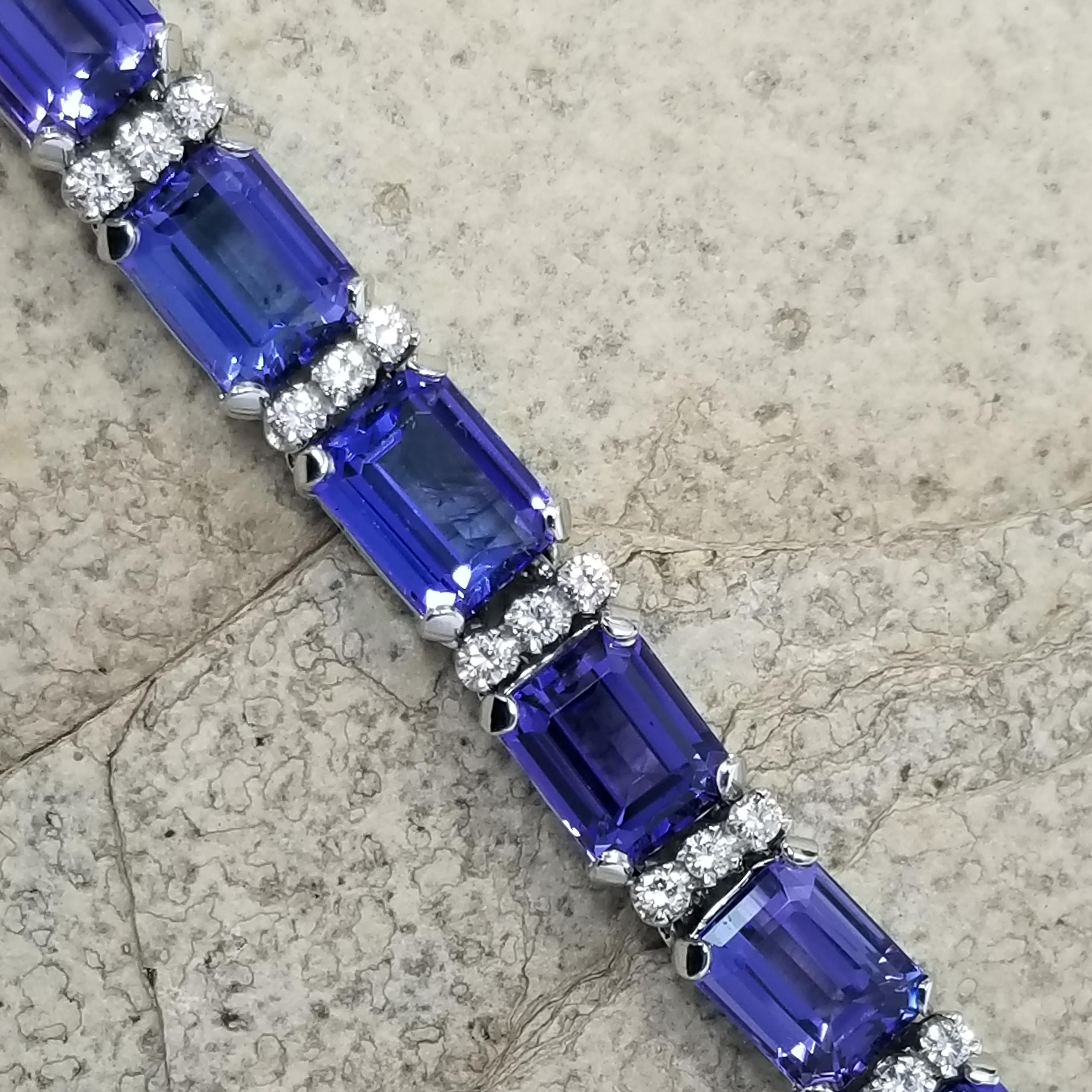 Emerald Cut 40 Carat Tanzanite 14 Karat Bracelet Sold by Tiffany & Co. 'Includes Provenance'