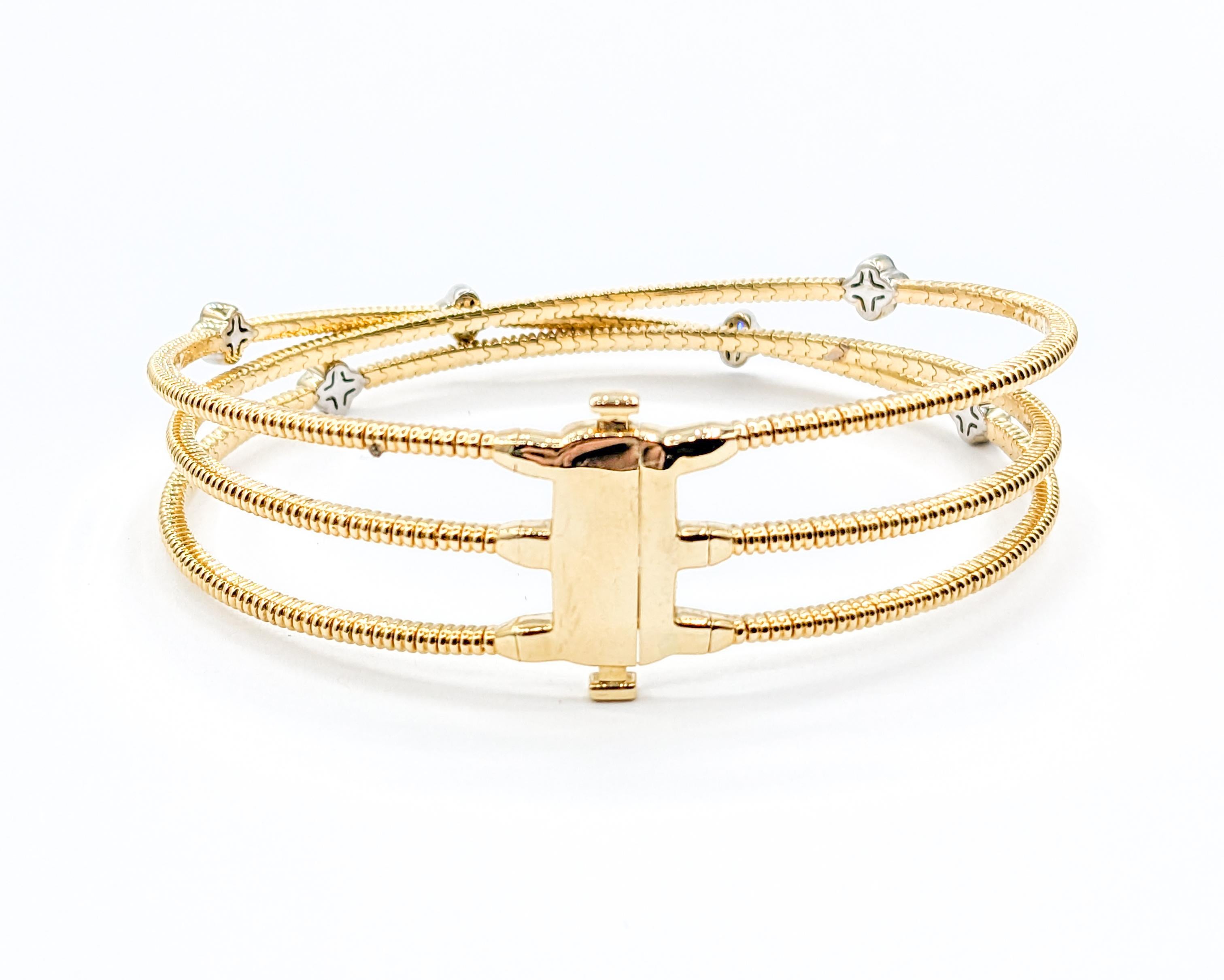 .40ctw Cross-over-Armband aus Gelbgold 3