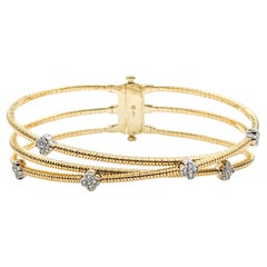 Retro .40ctw Cross-over Bracelet In Yellow Gold