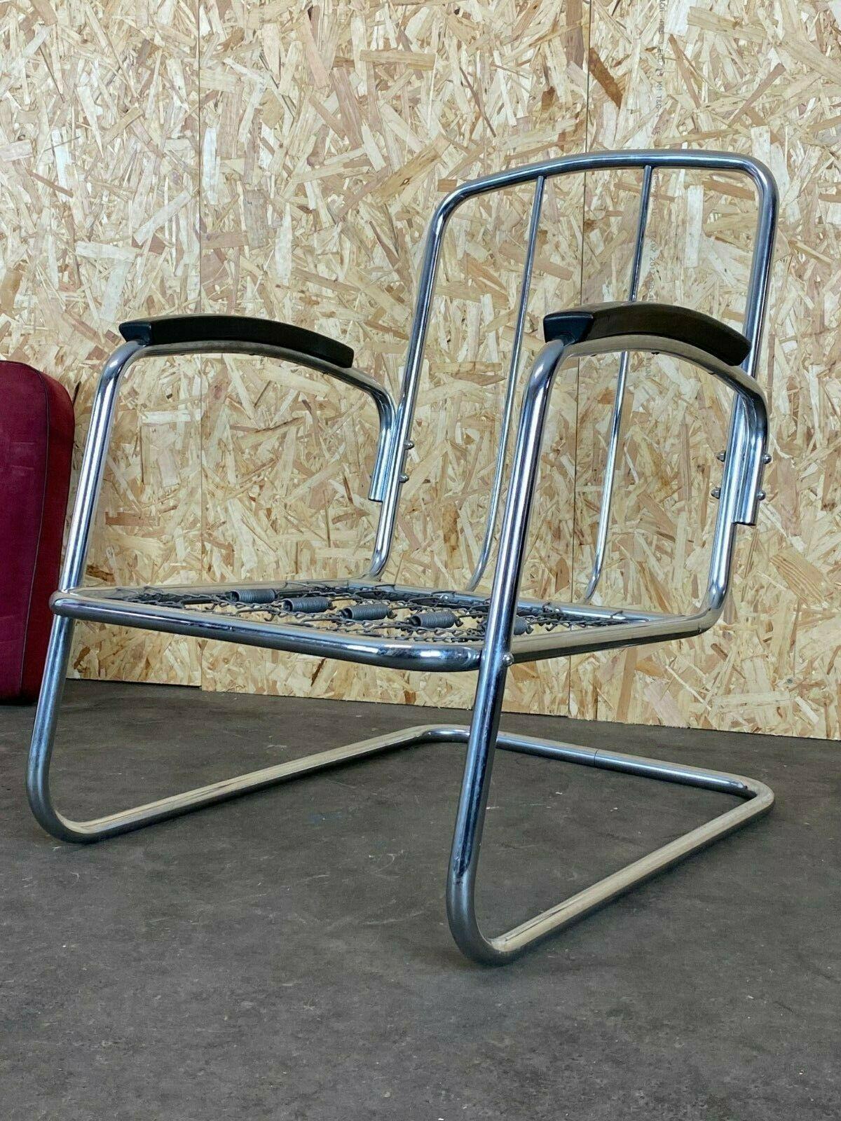 40er 50er Jahre Bauhaus Freischwinger Mauser Stahlrohr Clubsessel 1 von 3 3