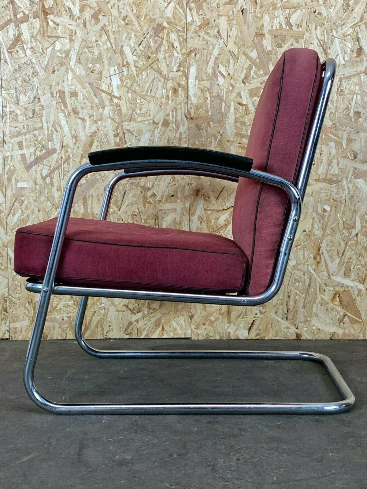40er 50er Jahre Bauhaus Freischwinger Mauser Stahlrohr Clubsessel 1 von 3 im Zustand „Relativ gut“ in Neuenkirchen, NI